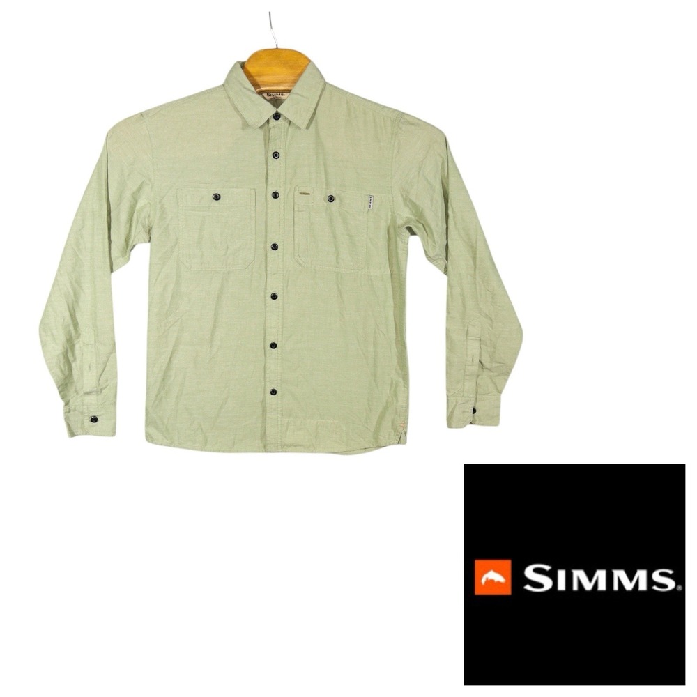 Simms‎ Fishing Button Up Shirt Mens M Gorpcore Outdoors Boating Lake Camping
